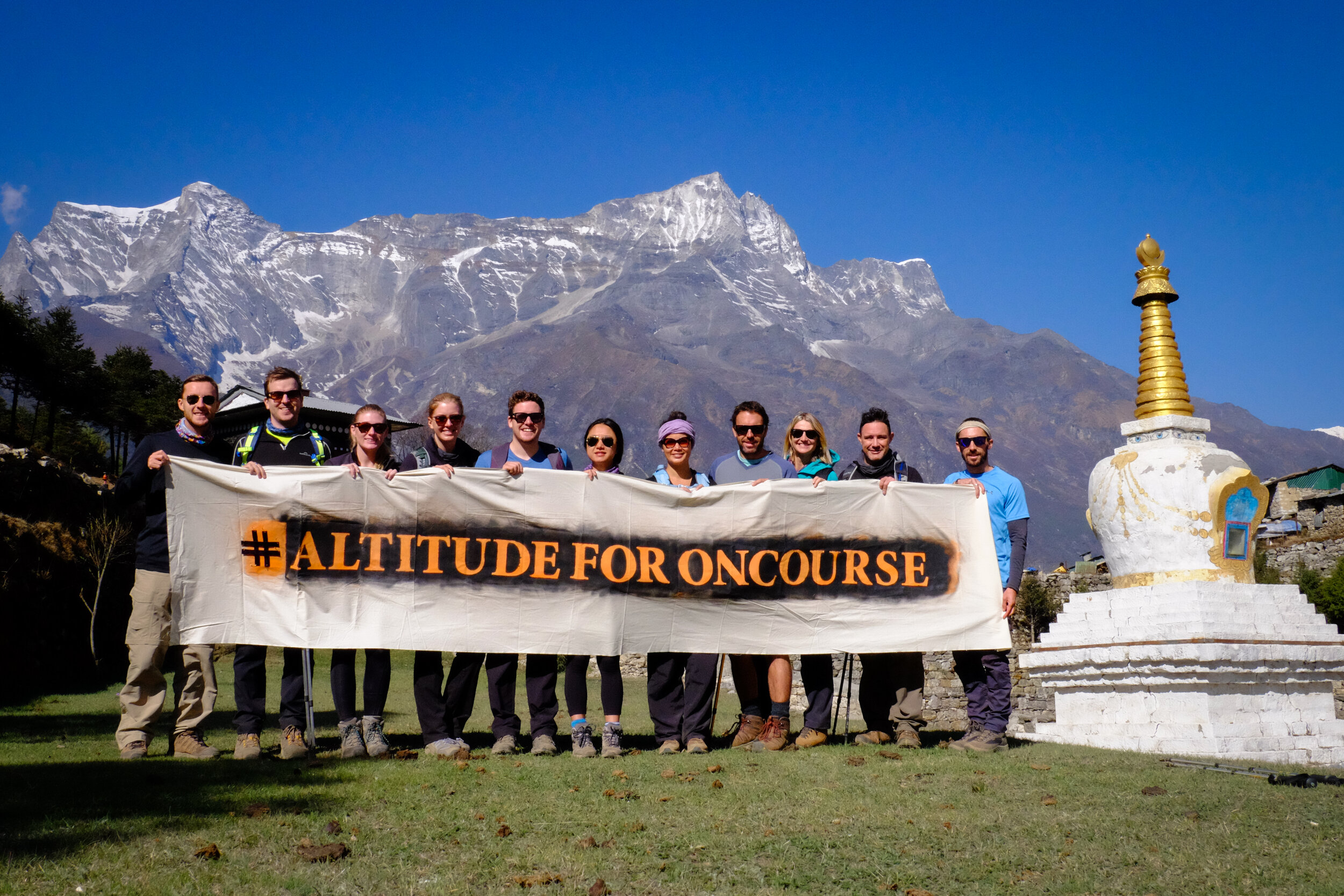 OnCourse supporters taking part in a fundraising trek